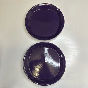Rachael Ray Round & Square Purple Stoneware Salad Plates – Set of 2, 8.5”